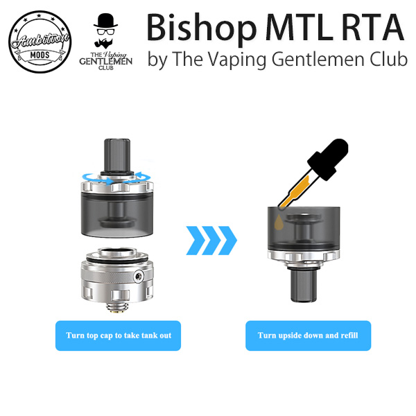 レビュー】 Ambition Mods Bishop MTL RTA がお値段以上の高性能 MTL ...